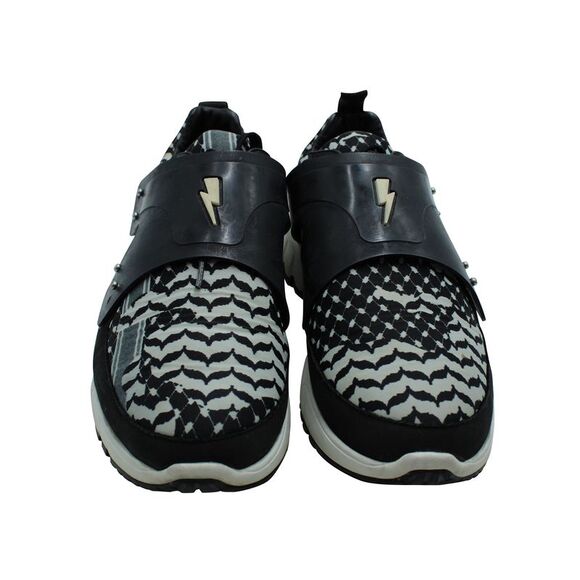 Neil Barrett Nubuck and Leather-Trimmed Printed Sneakers in Multicolor Neoprene - Picture 2 of 7